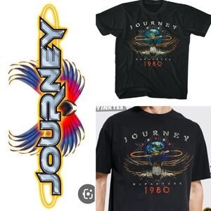 Vintage Journey Departures Album Tour 1980 Men's T-Shirt, Rock Band Vintage Conc